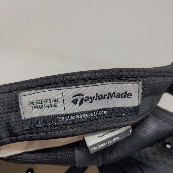 TaylorMade Men's Strapback Hat Black OSFA Embroidered Logo Spell Out - Picture 14 of 15